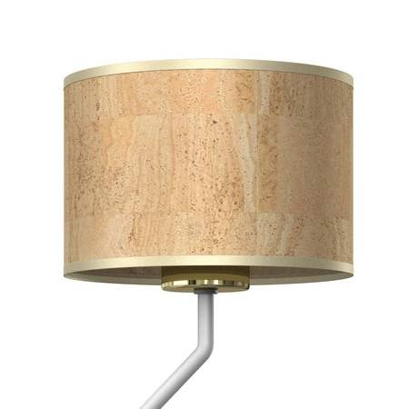 Lampa Ścienna Kinkiet CORK Biała Korek 1xE27 + Mini GU10 Milagro
