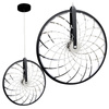 Sufitowa lampa wisząca, LED BICYKL 16W 3000K czarny+chrom