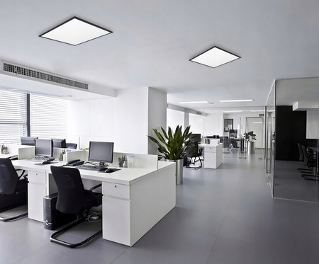 Panel LED Oprawa Sufitowa 40W 3200lm 4000K Neutralny Podwieszany Kwadratowy Czarny Lumio Masterled