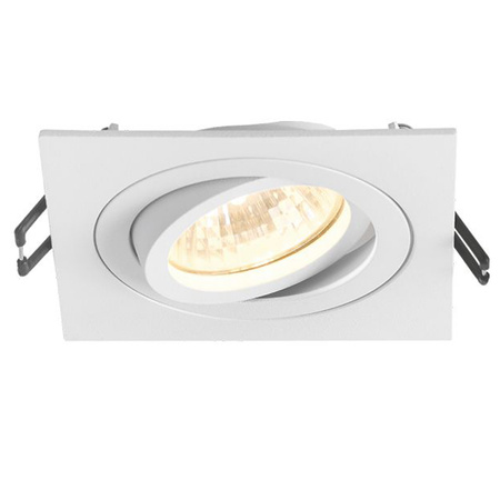 Oprawa Podtynkowa Wpuszczana HALOGENOWA Ruchoma Kwadrat 1x GU10 Biała Videx