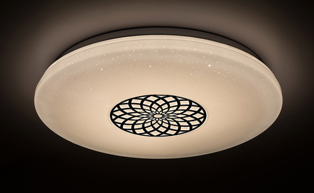 Plafon LED Lampa Sufitowa Oprawa Ścienna Inteligentna 24W 2000lm 3000-6500K CCT RGB Timer Chrom Nowoczesny Ophelia Rabalux