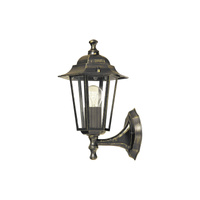 Lampa Ogrodowa Zewnętrzna Kinkiet Elewacyjny LED E27 IP43 Złoty Klasyczny Velence Rabalux