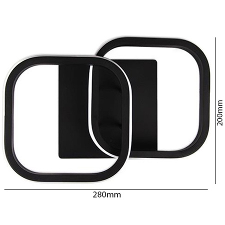 Lampa Sufitowa Żyrandol LED 16W NEBULA GEMINI Czarny