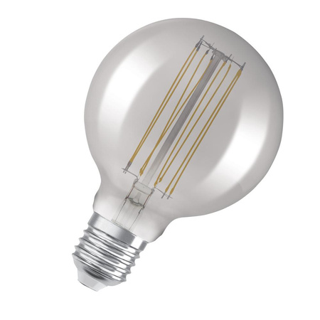 Żarówka LED Dekoracyjna G95 Kula E27 11W = 42W 500lm 1800K Ciepła 320° Dymiona Filament Ściemnialna Vintage 1906 Osram