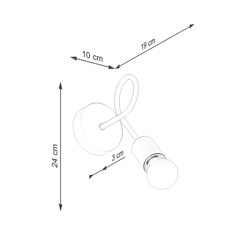 Lampa Ścienna Kinkiet 1x E27 Naturalne Drewno Biała Ember Peach Puff SL.1473 Sollux