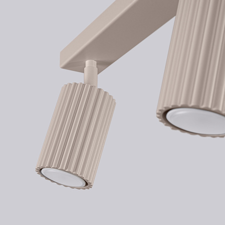 Lampa Sufitowa Reflektor 3x GU10 Aluminiowa Taupe Karbon Deep Space SL.1764 Sollux