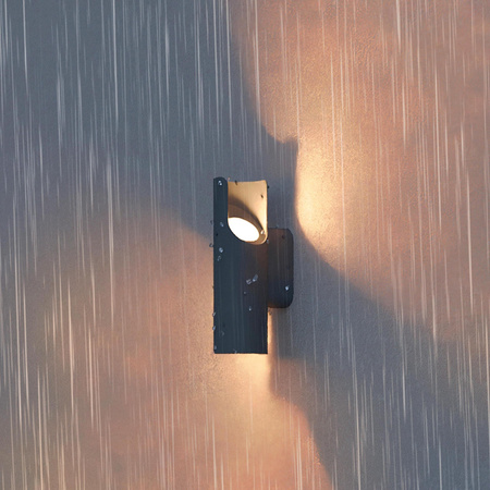 Kinkiet Ogrodowy Lampa Zewnętrzna Elewacyjna LED 4.3W 800lm 2700K Ciepła IP44 Antracyt UltraEfficient Fira Philips