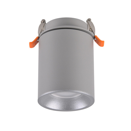 Oprawa Sufitowa Podtynkowa HARON GU10 Tuba Spot Ruchoma Okrągła Szara GOLDLUX