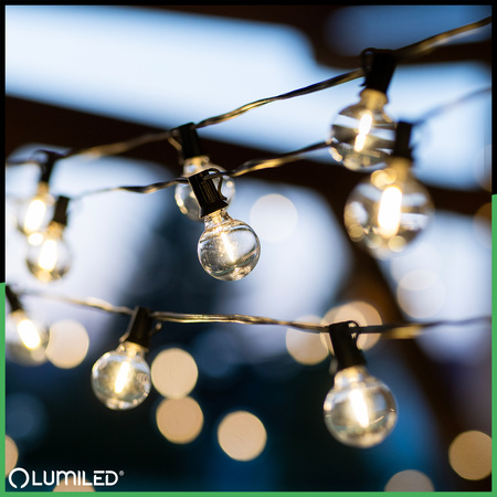 Girlanda Solarna Ogrodowa 20x LED Ozdobne Kuleczki 10,55m 2700K Ciepła + Pilot CALLIS2 LUMILED