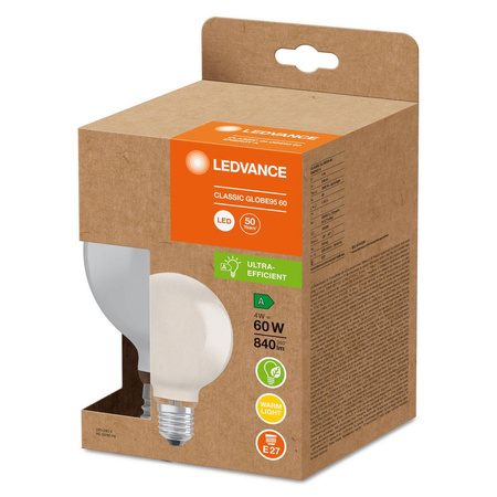 Żarówka LED E27 G95 4W = 60W 840lm 3000K Ciepła 320° LEDVANCE Ultra Efficient