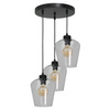 Lampa wisząca SANTIAGO 3xE27 Klosz Transparentne Szkło MLP6611 Metal + Szkło