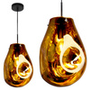 Lampa wisząca sufitowa szklana KIMBERLY GOLD 1x E27 GOLDLUX (Polux)
