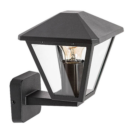 Lampa Ogrodowa LED Kinkiet Elewacyjny PARAVENTO E27 IP44 Latarnia do Góry Czarna RABALUX