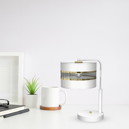 Lampka Biurkowa Stołowa LED ULTIMO Biała 1xE27 Milagro