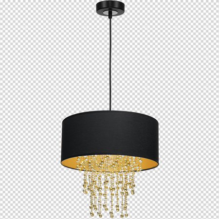 Lampa wisząca ALMERIA 1xE27 Elegancka Sznury Korali MLP6441 Milagro Metal + Tworzywo sztuczne+ Tkanina