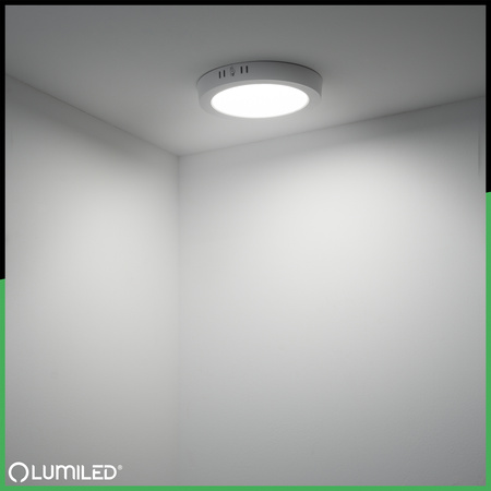 Oprawa Natynkowa Lampa LED Sufitowa 18W Okrągła 4000K GLOW Biała LUMILED