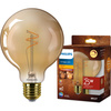 Żarówka LED E27 Kula G95 3.1W = 25W 270lm 1800K Ciepła CRI90 300° FILAMENT Vintage Bursztynowa Ściemnialna Decorative Philips