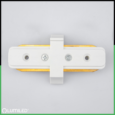 Łącznik Prosty Biały do Listew Szynowych Jednofazowych Szynoprzewodów LUMILED