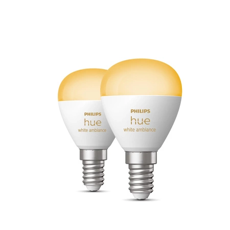 2PAK Żarówka LED E14 P45 5,1W CCT PHILIPS HUE White Ambiance Bluetooth Zigbee