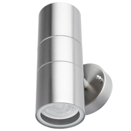 Kinkiet Ogrodowy Lampa Ścienna Elewacyjna góra dół LED GU10 IP44 ZINNIA INOX LUMILED