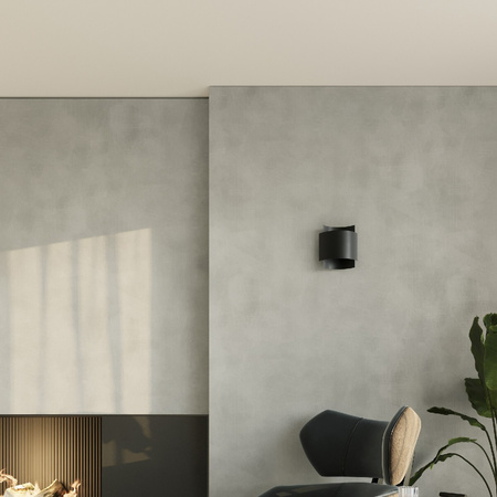 Lampa Ścienna Kinkiet G9 Prostokątna Czarna Industrialna Impact Sollux