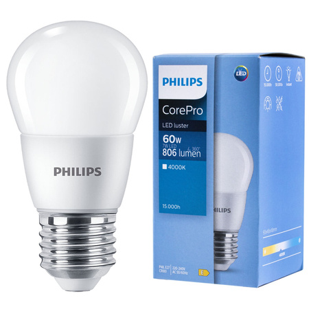 Żarówka LED E27 7W = 60W 806lm 4000K neutralna PHILIPS