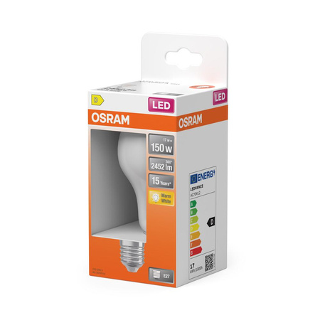 Żarówka LED A70 E27 17W = 150W 2452lm 2700K Ciepła 330° Retrofit Filament CLASSIC Osram