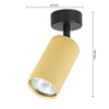 Lampa Ścienna Reflektor Kinkiet Spot GU10 Ruchomy Czarny Złoty Lucerno Masterled