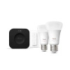 2x Żarówka LED E27 A60 8.1W = 75W 1100lm CCT + RGB SMART Inteligentna Bluetooth ZigBee White and Color Ambiance + Mostek Bridge PRO + Regulator Pilot Philips HUE