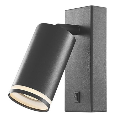 Lampa Ścienna Kinkiet 1x GU10 Czarna KENT Videx