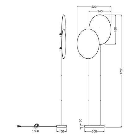 Lampa Stojąca Podłogowa Stołowa E27 Beżowa Decor Rattan Osram