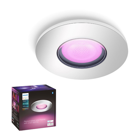 Oprawa Podtynkowa Wpuszczana Łazienkowa LED Xamento 5,7W IP44 CCT RGB Okrągła PHILIPS HUE Bluetooth