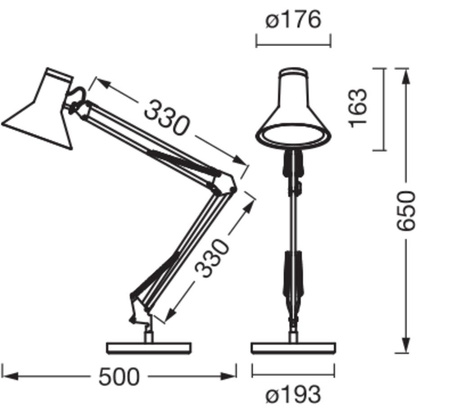 Lampa Stołowa Biurkowa LED Regulowana 9W 617lm 3000K Ciepła Ściemnialna Biały Office Line Ledvance