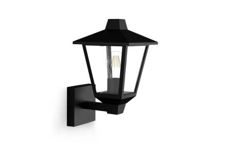 Kinkiet Ogrodowy Lampa Elewacyjna Zewnętrzna LATARNIA E27 IP44 Czarna Kinno Philips