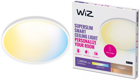 Plafon LED Lampa Sufitowa Natynkowa 14W 2700-6500K Biały SMART WiFi WiZ