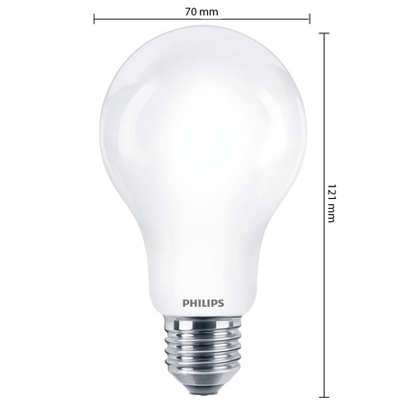 Żarówka LED E27 A67 13W = 120W 2000lm 6500K Zimna FILAMENT LED Classic Philips