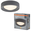 Plafon LED Lampa Sufitowa Natynkowa 13W 800lm 3000K Ciepła 116° Szara Ściemnialna Orbis Concrete Osram