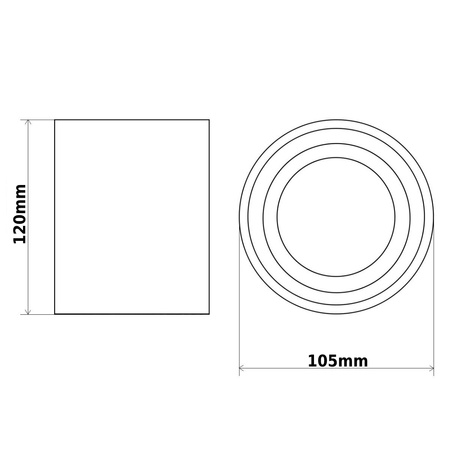Oprawa Natynkowa HALOGENOWA Aluminiowa Chrom Metalica SPOT 10,5cm + Żarówka LED GU10 ES111 15W 3000K SpectrumLED