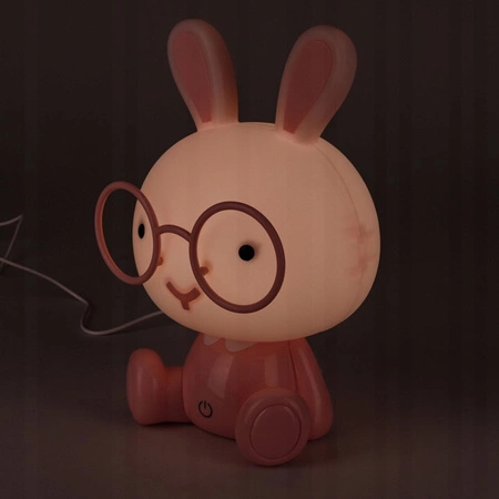 Lampka nocna dekoracyjna KRÓLIK LED 5W 5000K Różowa 