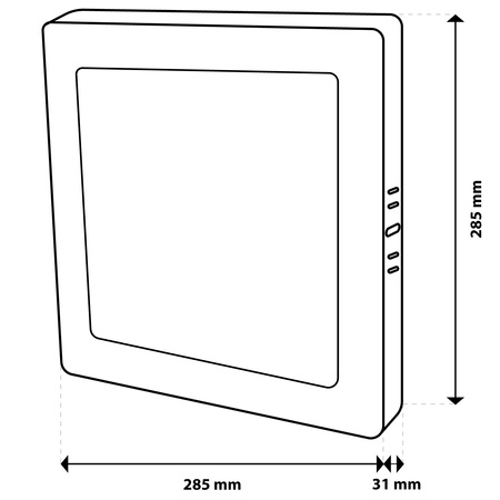 Oprawa Natynkowa Lampa LED Sufitowa 24W Kwadrat 4000K GLOW Biała LUMILED