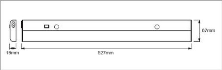 Lampa Podszafkowa Liniowa LED 12W 760lm 3000K Ciepła z Czujnikiem Ruchu 50cm LinearLED Flat LEDVANCE