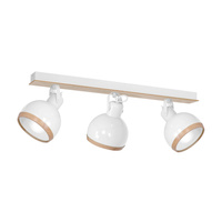 Lampa Sufitowa OVAL Biała 3xE27 Listwa Milagro