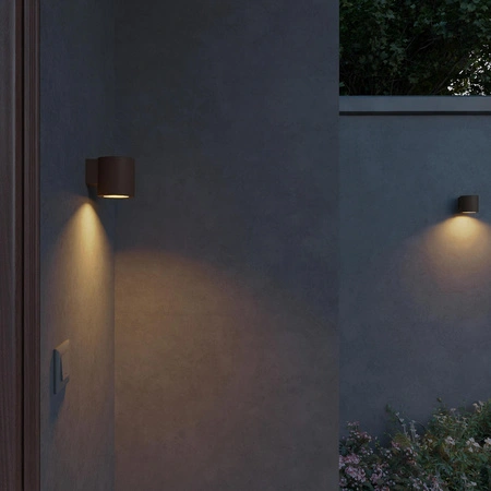 Kinkiet Ogrodowy Lampa Zewnętrzna Elewacyjna LED GU10 IP44 Brązowa Fylx Philips