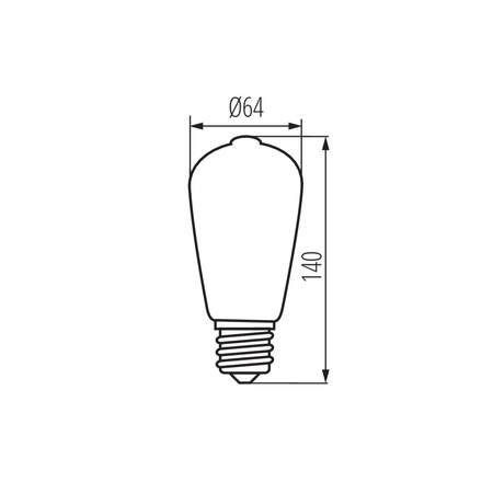 Żarówka LED E27 Edison ST64 7W = 60W 806lm 4000K Neutralna Przezroczysta XLED Filament Kanlux