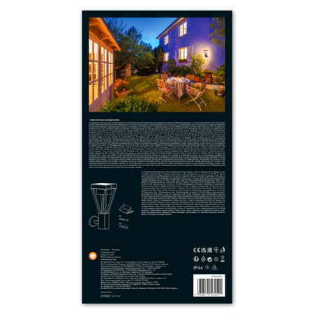 Lampa Ogrodowa Zewnętrzna Kinkiet Elewacyjny LED 6W 550lm 3000K IP44 Czarny Z Czujnikiem Ruchu i Zmierzchu Endura Ledvance