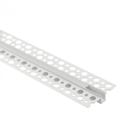 Profil Aluminiowy LED do Płyt GK Gipsowych REGIPS Wpuszczany Podtynkowy Biały 1m z Kloszem Mroźnym do Taśm LED + Zaślepki seria GPW Ecolight