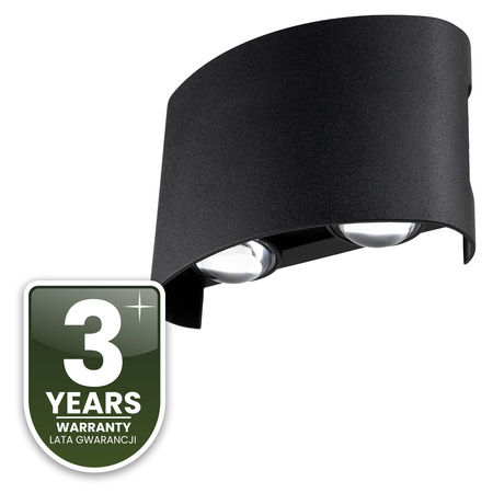 Lampa Ogrodowa Zewnętrzna Kinkiet Elewacyjny 4W LED IP54 Góra Dół UBERO LUMILED