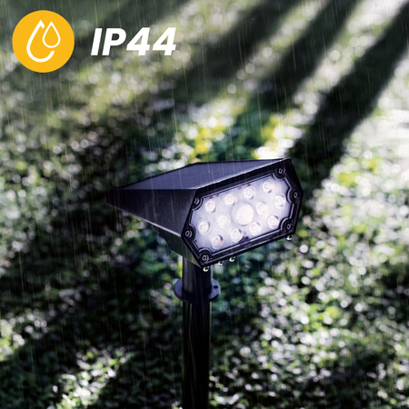 Reflektor Solarny LED Lampa Kierunkowa Wbijana IP44 Czujnik Zmierzchu