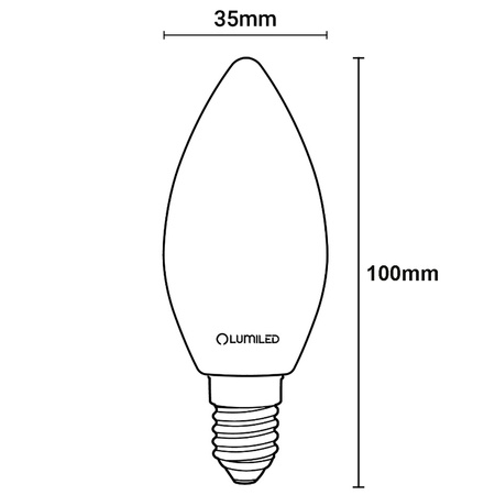 Zestaw 6x Żarówka LED ŚWIECA B35 E14 7W = 60W 806lm 4000K Neutralna 360° Filament Mleczna LUMILED