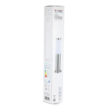 Lampa Ogrodowa Słupek 80cm E27 Mleczny klosz VT-838 V-TAC